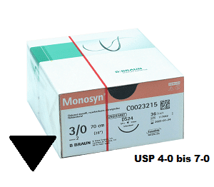 MONOSYN ® schneidende Nadel USP 4-0 bis 7-0