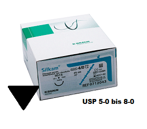 SILKAM ® schneidende Nadel USP 5-0 bis 8-0
