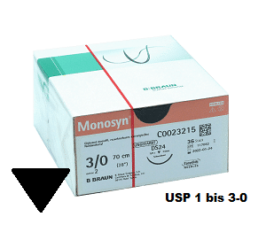 MONOSYN ® schneidende Nadel USP 1 bis 3-0